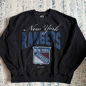 Line Change New York Rangers Black crewneck-size medium